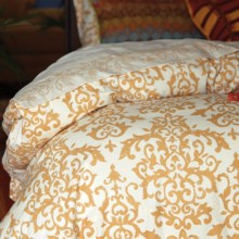 Company C Victoria Duvet Cover - Full-Queen, 200 TC Cotton Percale in Sienna - Closeouts