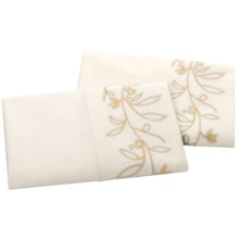 Company C Vinca Pillowcases - Standard, 200 TC in Golden Wheat - Closeouts