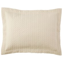 Company C Willowbank Matelasse Sham - King, Cotton in Ecru - Closeouts