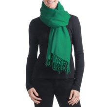 Company C Wool Tutti Colori Featherweight Wrap - 40x80” in Spearmint - Closeouts