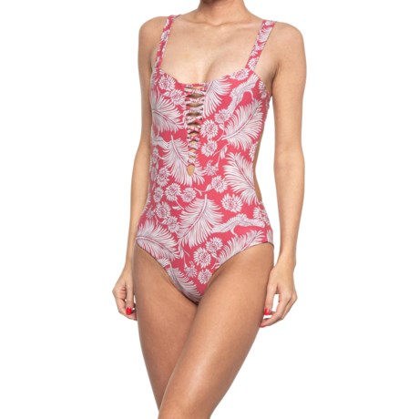 Amuse Society Cora One-Piece Swimsuit (For Women) - MAHOGANY (XS )