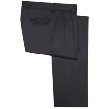 Corbin Premier Wool Gabardine Pants - Pleated (For Men) in Navy - Closeouts