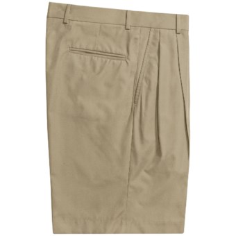 Corbin Prime Poplin Walking Shorts - Pleats (For Men) in Khaki