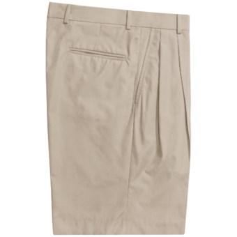 Corbin Prime Poplin Walking Shorts - Pleats (For Men) in Stone