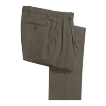 Corbin Spotless Dress Pants - Unhemmed, Pleated (For Men) in Dark Sage - Closeouts