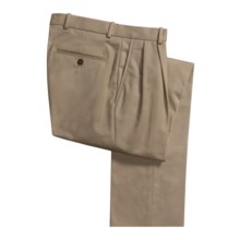 Corbin Spotless Dress Pants - Unhemmed, Pleated (For Men) in Khaki - Closeouts