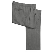 Corbin Wool Dress Pants - Pleated (For Men) in Med Grey - Closeouts