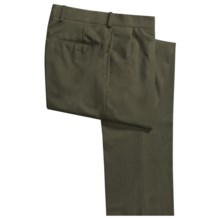 Corbin Worsted Wool Dress Pants - Forward Pleats (For Men) in Olive - Closeouts