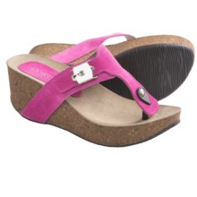 Cordani Arcadia Wedge Sandals - Suede (For Women) in Fuschia Suede - Closeouts