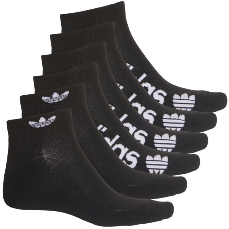 Adidas Core Originals Low-Cut Socks - 6-Pack, Ankle (For Men) - BLACK/WHITE (L )