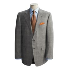 Corneliani Glen Plaid Wool Suit - Pleated Pants (For Men) in Black/Natural - Closeouts