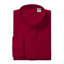 Cotton Blend Dress Shirt - Long Sleeve (For Men) in Red - 2nds