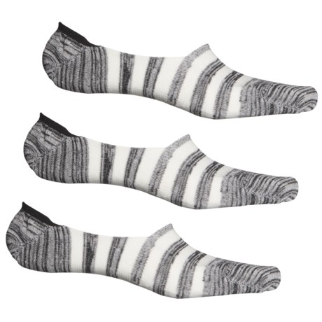 Born Cotton-Blend Liner Socks - 3-Pack, Below the Ankle (For Men) - BLACK (L )