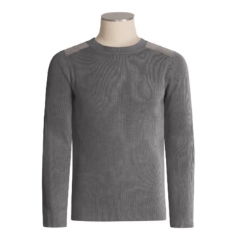 Cotton Cable-Knit Corduroy Sweater (For Men) in Grey
