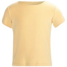 Cotton Crew Neck T-Shirt - Short Sleeve (For Girls) in Soft Yellow - 2nds