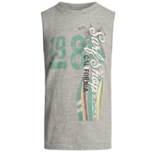 Cotton Jersey Tank Top - Crew Neck (For Boys) in Heather Surf Shop - 2nds