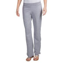 Cotton Knit Pants - Elastic Waistband (For Women) in Heather Grey - 2nds