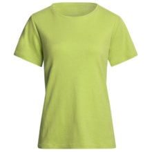 Cotton Knit Shirt - Short Sleeve (For Women) in Lime - 2nds