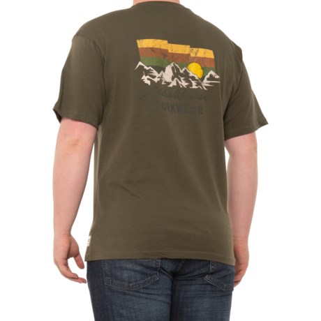 Eddie Bauer Workwear Cotton Mountain Graphic Pocket T-Shirt - Short Sleeve (For Men) - ARMY SURPLUS (M )