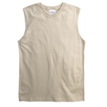Cotton Muscle T-Shirt - Sleeveless (For Youth) in Sand - 2nds