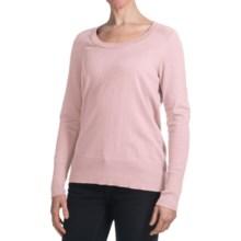 Cotton-Nylon Sweater - Scoop Neck (For Women) in Light Pink - 2nds