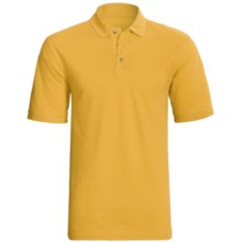 Cotton Pique Polo Shirt - Short Sleeve (For Men) in Gold - 2nds