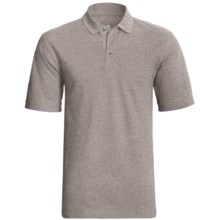 Cotton Pique Polo Shirt - Short Sleeve (For Men) in Grey Heather - 2nds