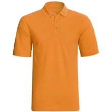 Cotton Pique Polo Shirt - Short Sleeve (For Men) in Orange - 2nds