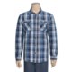 Cotton Plaid Sport Shirt - Long Roll-Up Sleeve (For Men)