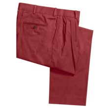 Cotton Poplin Pants - Pleats (For Men) in Pomegranate - 2nds
