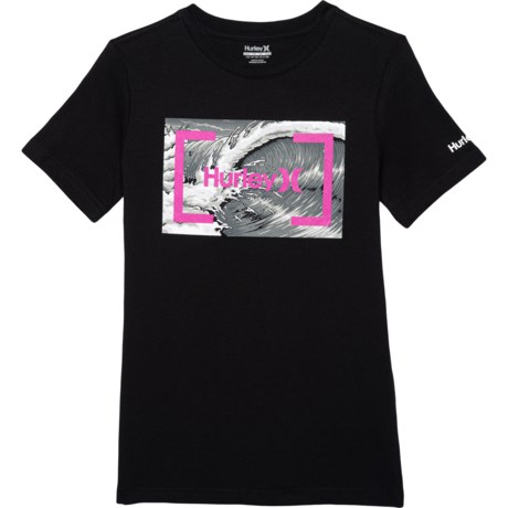 Hurley Cotton T-Shirt - Short Sleeve (For Big Boys) - BLACK (L )