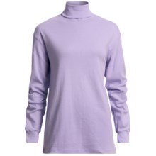 Cotton Turtleneck - Long Sleeve (For Women) in Light Purple - 2nds