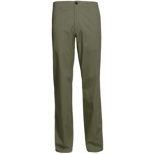 Cotton Twill Chino Pants - Flat Front (For Men) in Olive - Closeouts