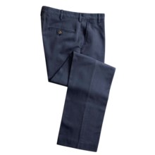 Cotton Twill Pants - Flat Front (For Men) in Navy - 2nds
