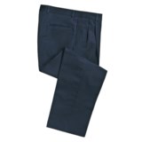 Cotton Twill Pants - Pleated Front (For Men)