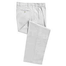 Cotton Twill Pants - Pleated Front (For Men) in White - 2nds