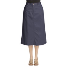 Cotton Twill Trouser Skirt (For Women) in Navy - 2nds