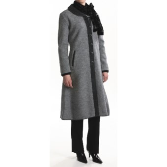 Country Fashion by Venario Alma Coat - Boiled Wool (For Women) in Grey/Charcoal
