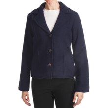 Country Fashion by Venario Classic Cut Jacket - Boiled Wool (For Women) in Navy - Closeouts