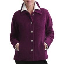 Country Fashion by Venario Jane Jacket - Boiled Wool (For Women) in Berry - Closeouts
