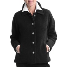 Country Fashion by Venario Jane Jacket - Boiled Wool (For Women) in Black - Closeouts