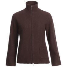 Country Fashion by Venario Linda Jacket - Boiled Wool, Full Zip (For Women) in Brown - Closeouts