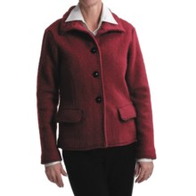 Country Fashion by Venario Liz Jacket - Boiled Wool (For Women) in Burgundy - Closeouts