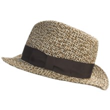Country Gentleman Belmonte Fedora Hat - Straw (For Men) in Brown Mix - Closeouts