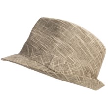 Country Gentleman Trilby Fedora Hat - Slub Linen-Cotton (For Men) in Beige - Closeouts