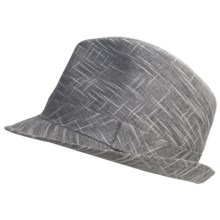 Country Gentleman Trilby Fedora Hat - Slub Linen-Cotton (For Men) in Grey - Closeouts