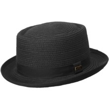 Cov-Ver Fedora Hat - Braided Toyo Straw (For Men and Women) in Black - Closeouts