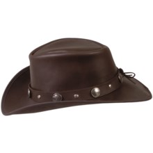 Cov-Ver Outback Hat - Oiled Buffalo Hide, Buffalo Coin Band (For Men and Women) in Brown - Closeouts