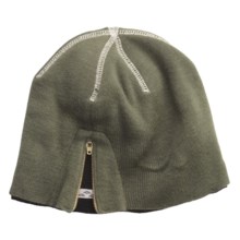 Cov-Ver Side-Zip Beanie Hat (For Men and Women) in Khaki - Closeouts