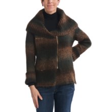 CoVelo Chameleon Cardigan Sweater - Asymmetric Zip (For Women) in Brown - Closeouts